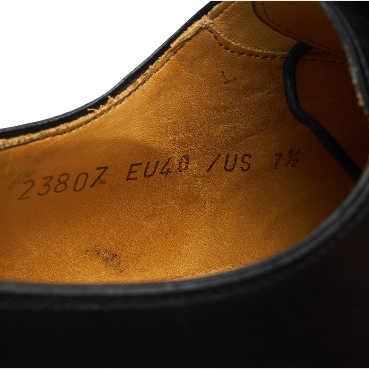 '23807' Black Leather Oxford UK 6 EU 40