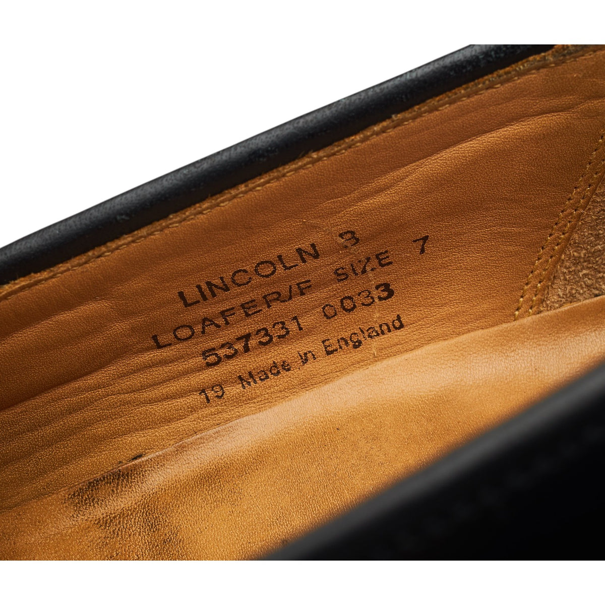 'Lincoln' Black Leather Tassel Loafers UK 7 F
