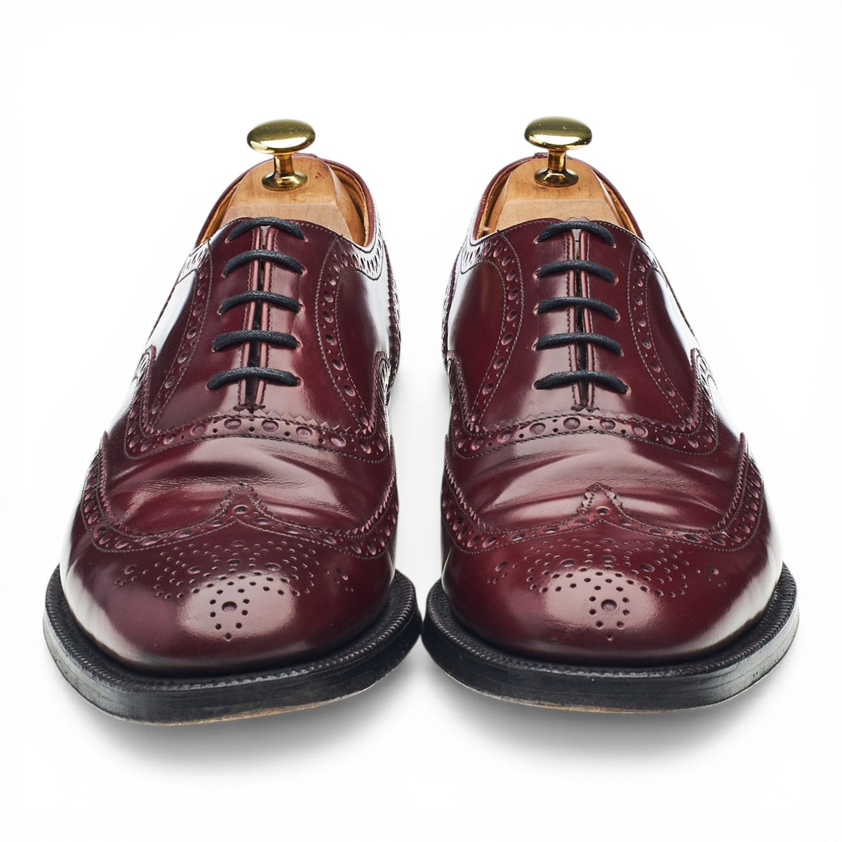 'Burwood' Burgundy Leather Oxford Brogues UK 8.5 F
