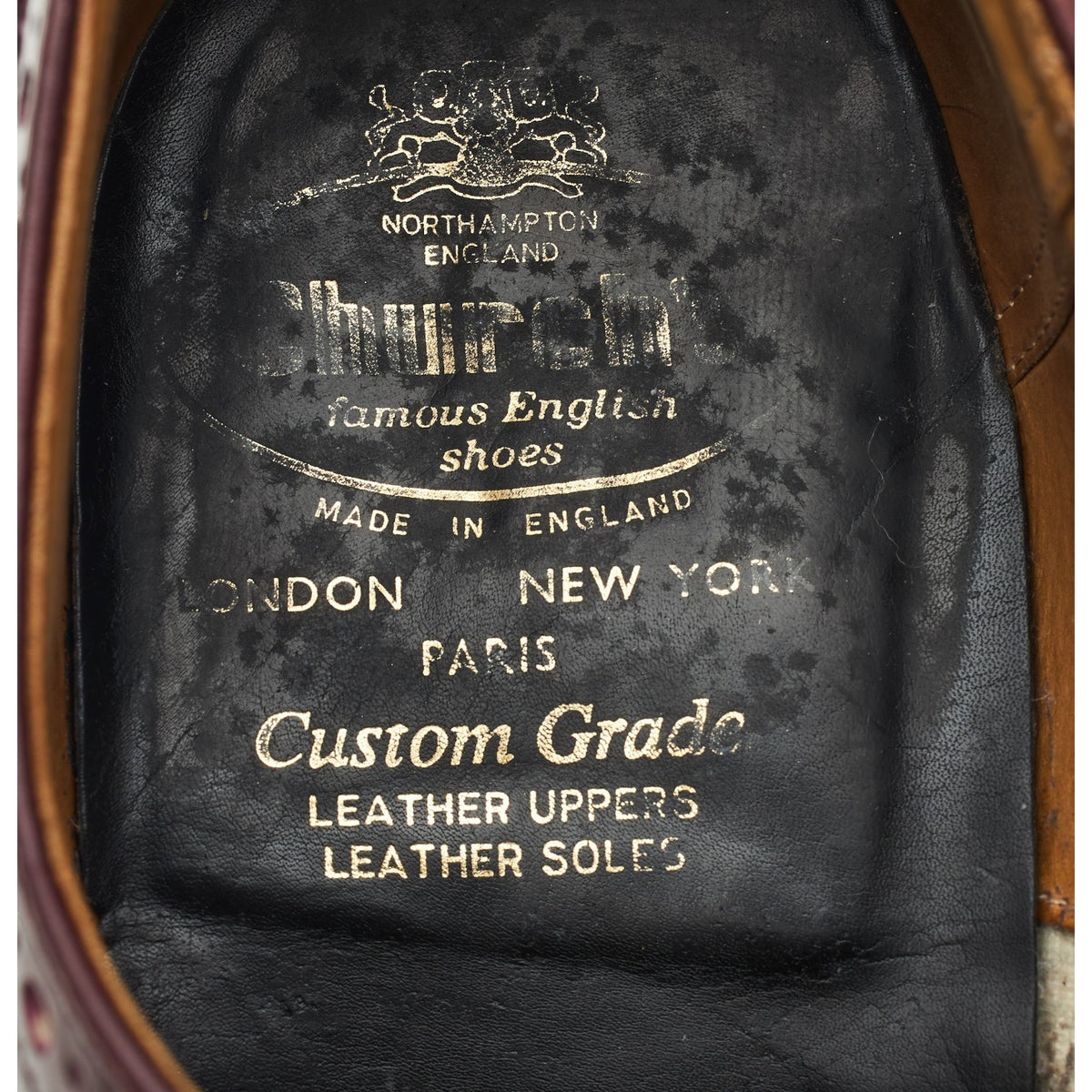 'Burwood' Burgundy Leather Oxford Brogues UK 8.5 F