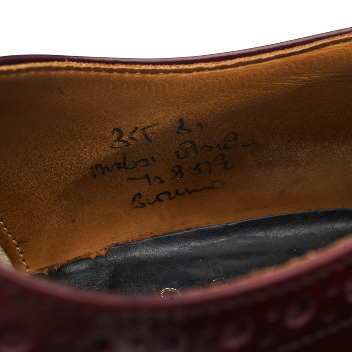 'Burwood' Burgundy Leather Oxford Brogues UK 8.5 F