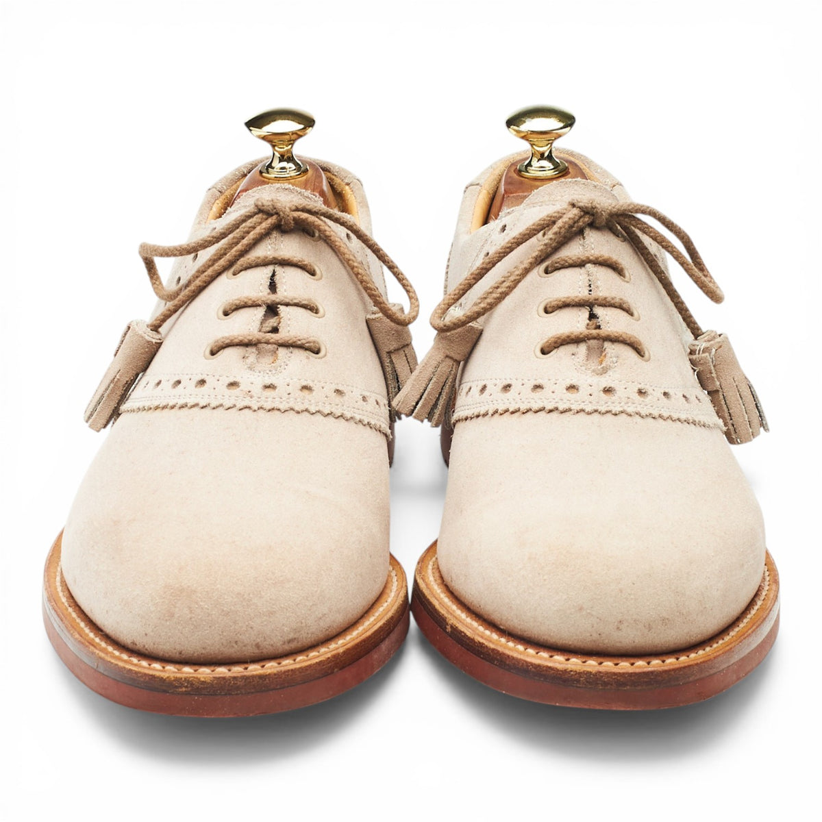 Stone Suede Saddle Oxford UK 7.5 F