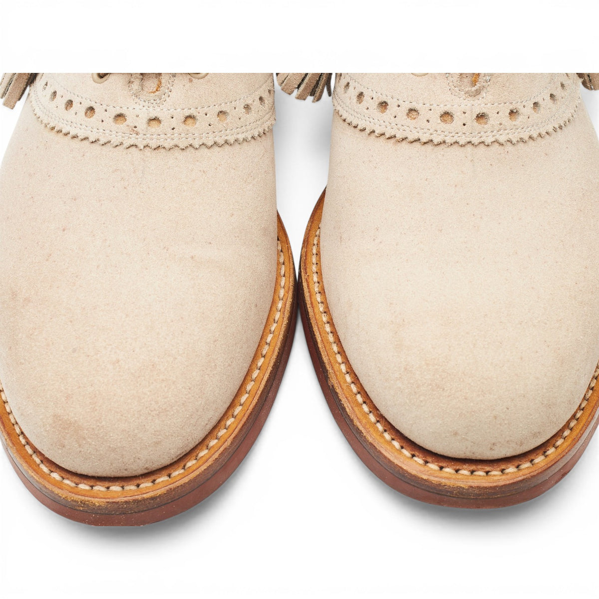 Stone Suede Saddle Oxford UK 7.5 F