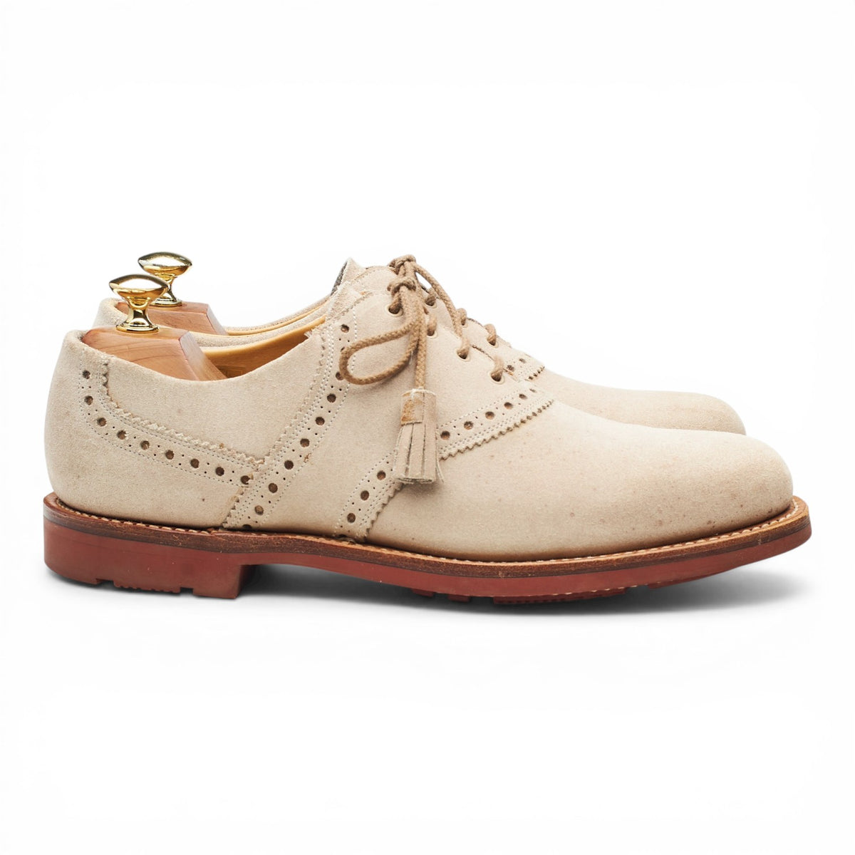 Stone Suede Saddle Oxford UK 7.5 F