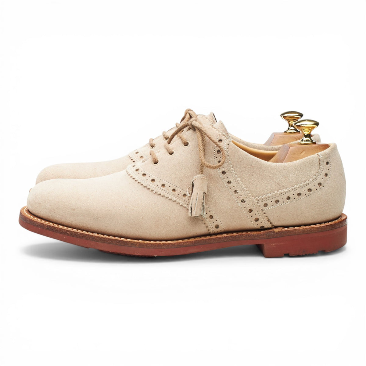 Stone Suede Saddle Oxford UK 7.5 F