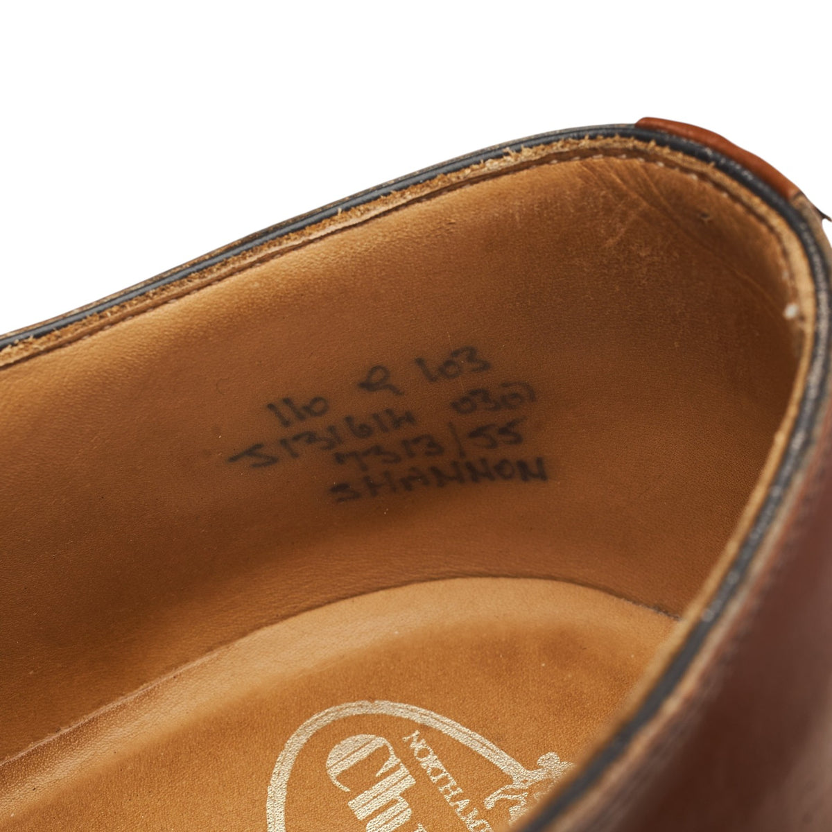 'Shannon' Tan Brown Leather Derby UK 11 G