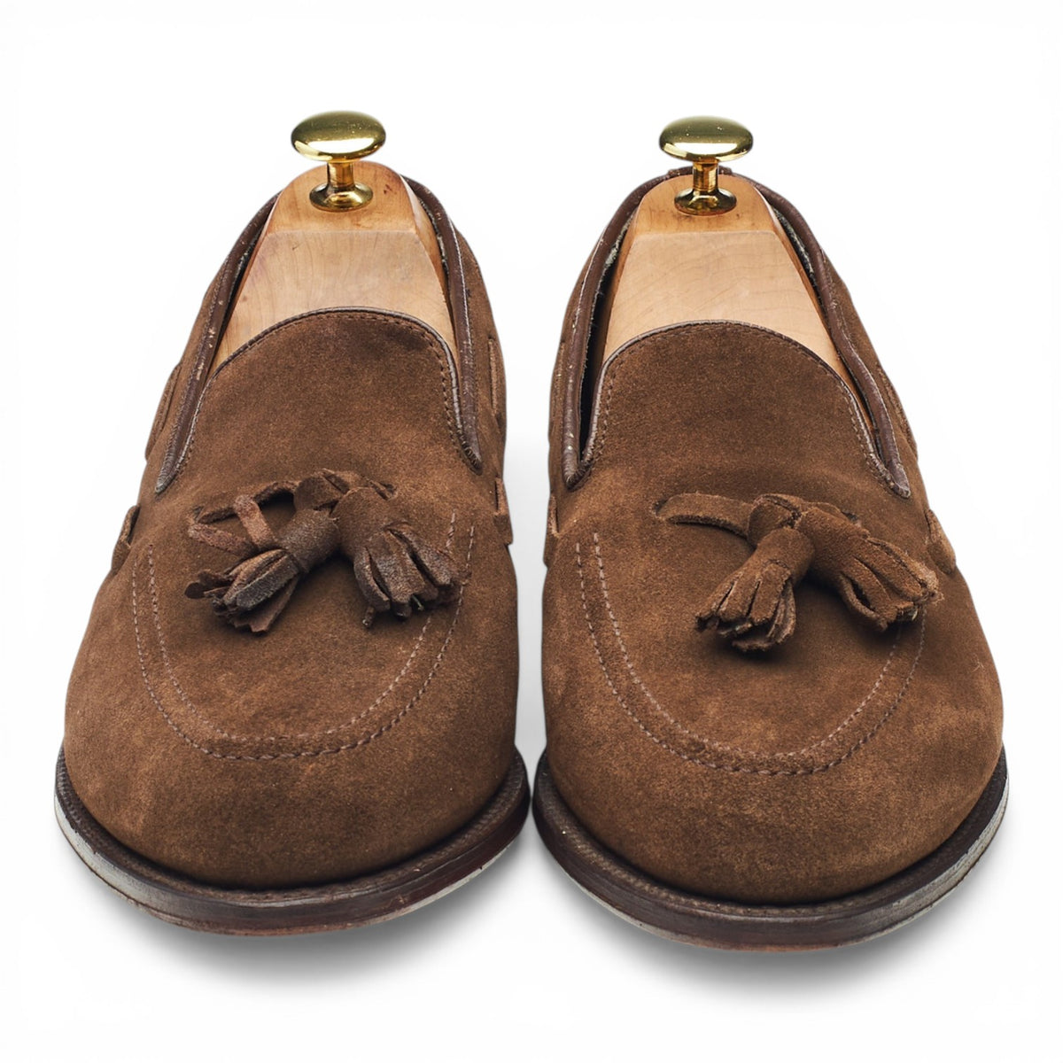 Herring 'Ascot' Brown Suede Tassel Loafers UK 8 F