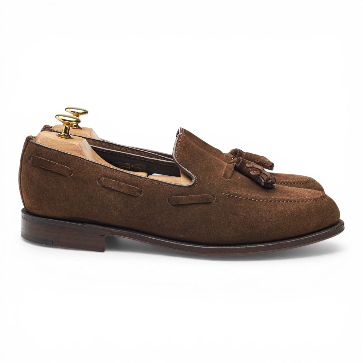 Herring 'Ascot' Brown Suede Tassel Loafers UK 8 F