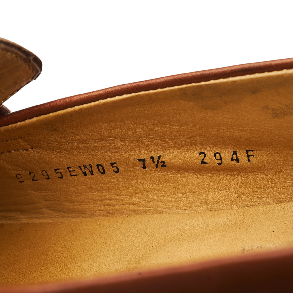 Tan Brown Leather Split Toe Loafers UK 7.5 F