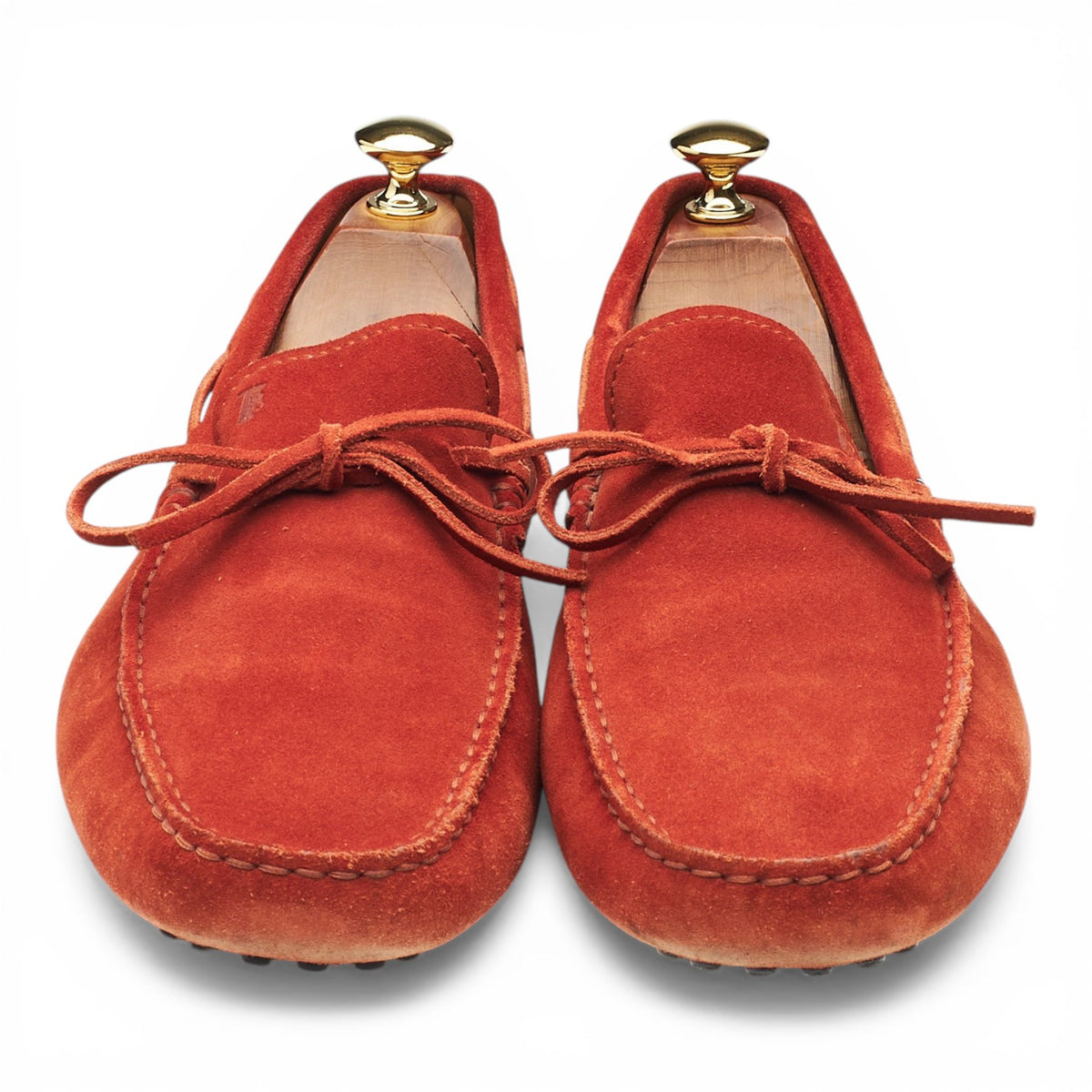 Gommino Red Suede Driving Loafers UK 9