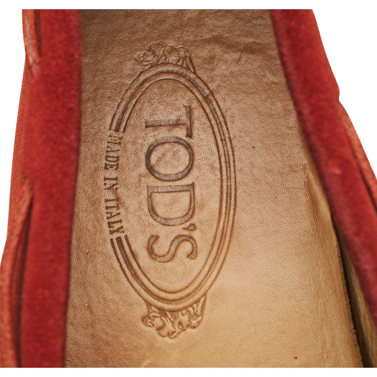 Gommino Red Suede Driving Loafers UK 9