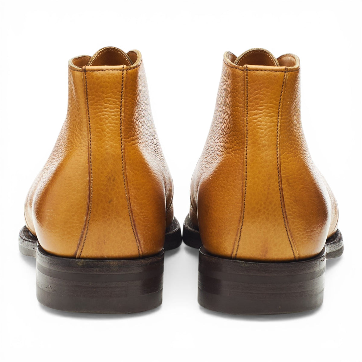 'Banbury' Tan Brown Grain Leather Chukka Boots UK 6 E