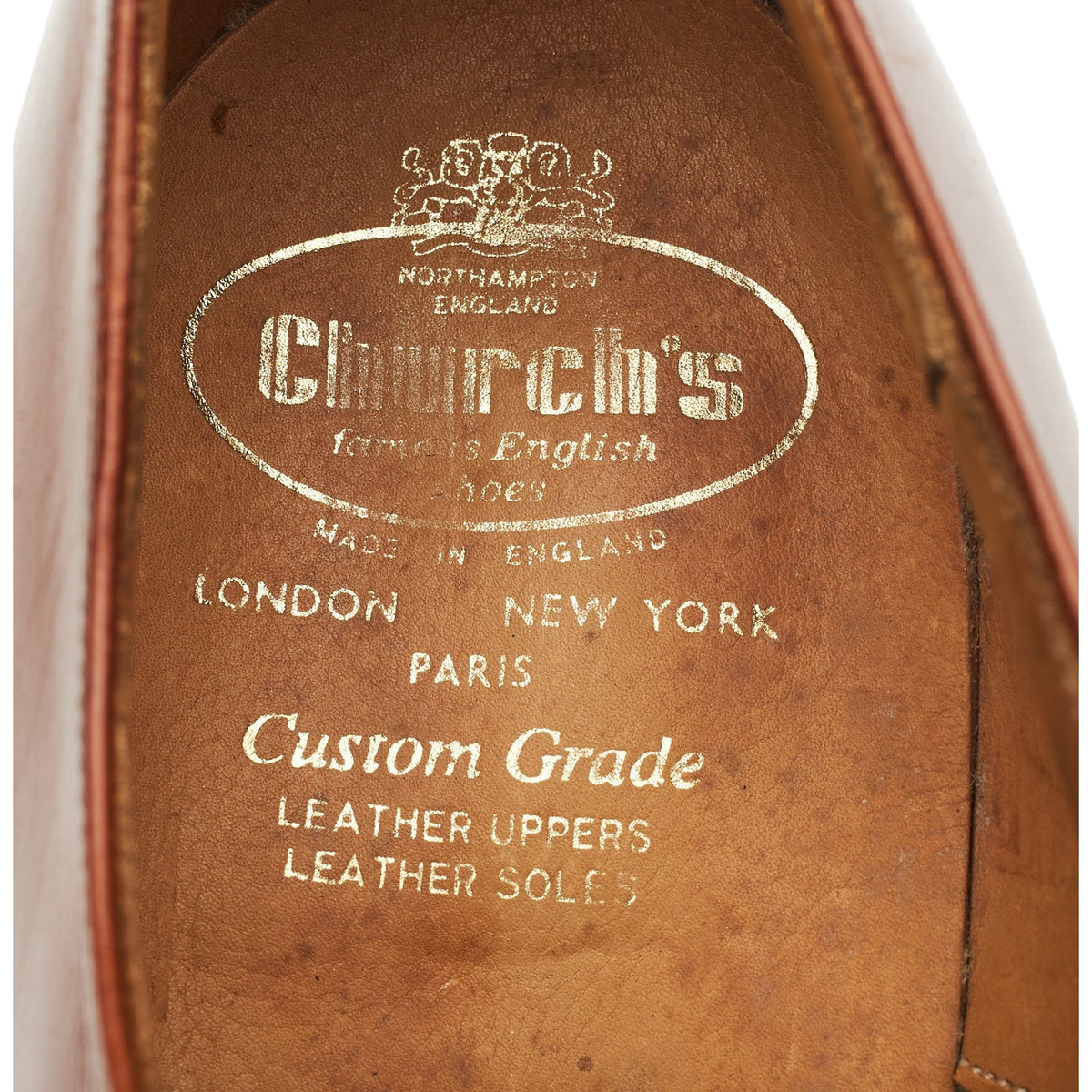 'Consul IV' Tan Brown Leather Oxford UK 10 E