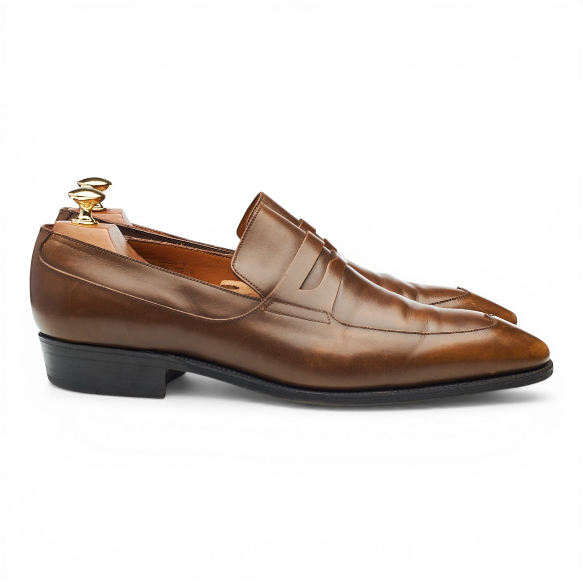 '436' Brown Leather Loafers 9.5 E UK 10