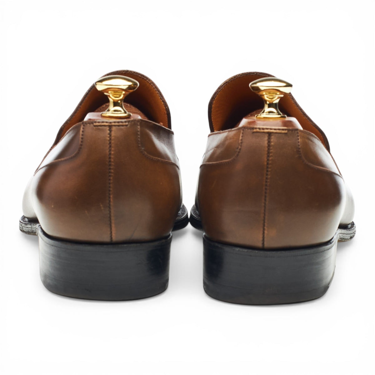 '436' Brown Leather Loafers 9.5 E UK 10