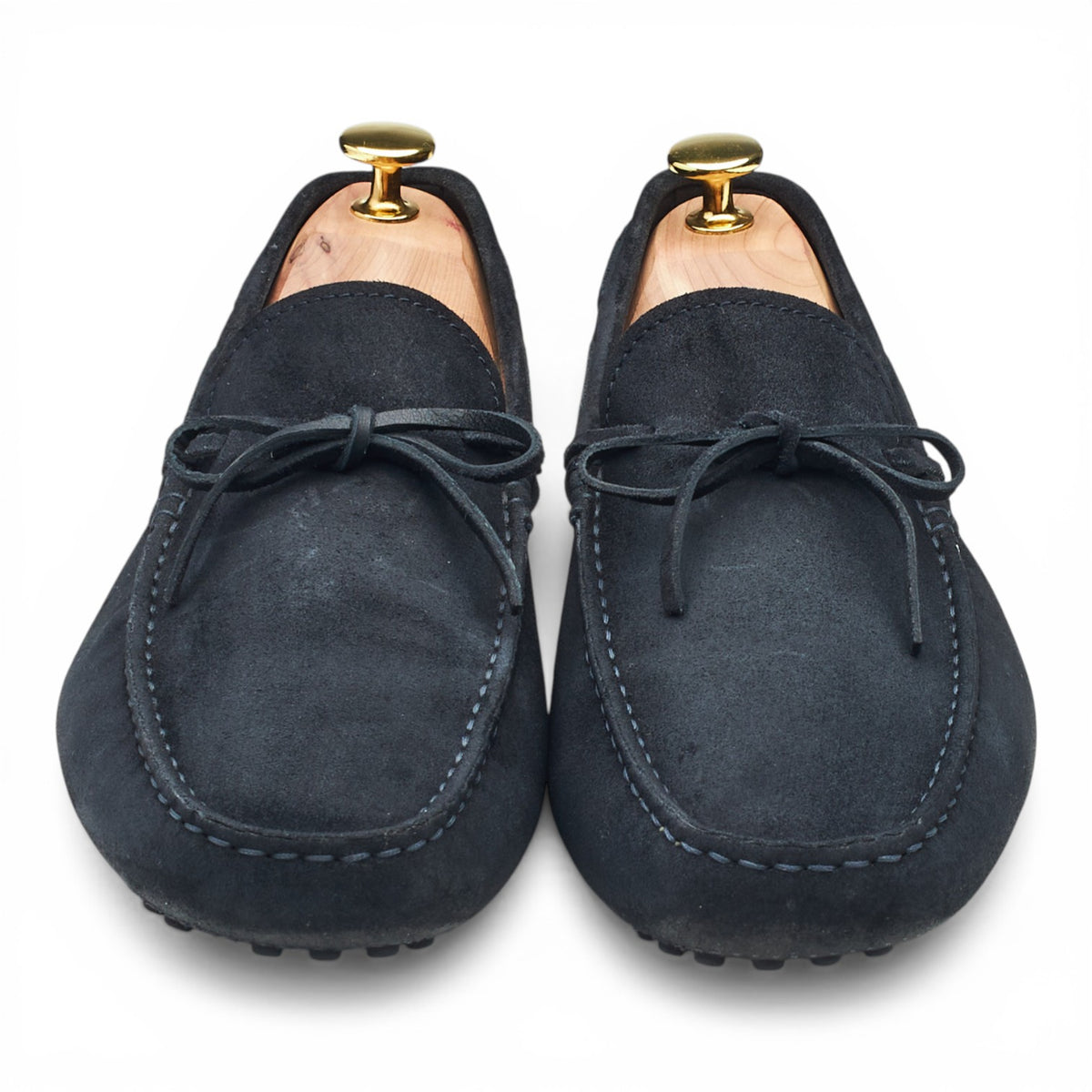 Gommino Navy Blue Suede Driving Loafers UK 9