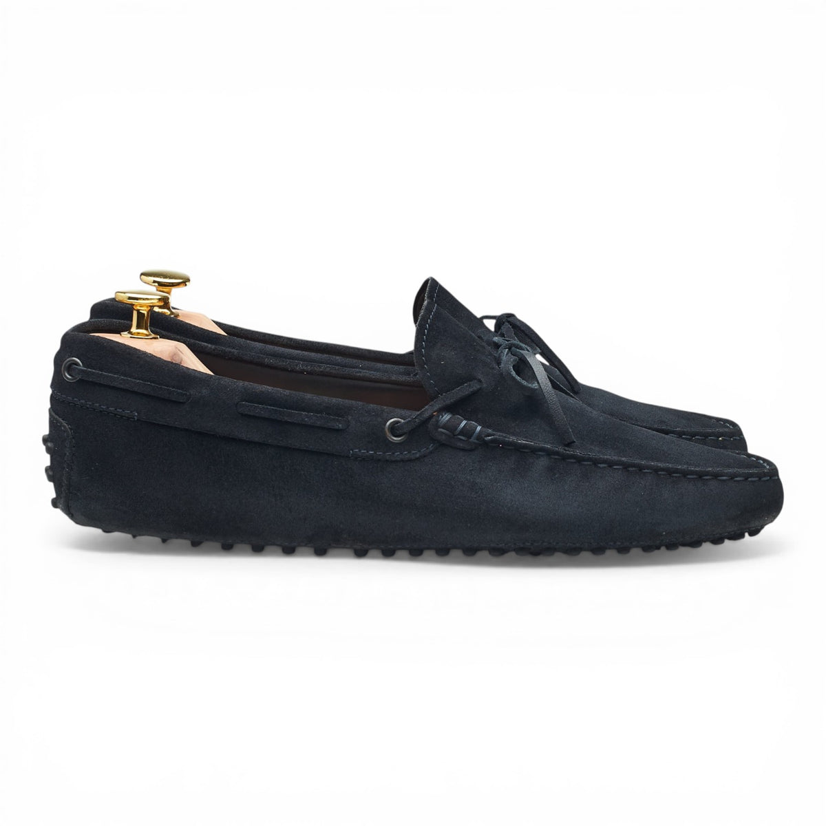Gommino Navy Blue Suede Driving Loafers UK 9