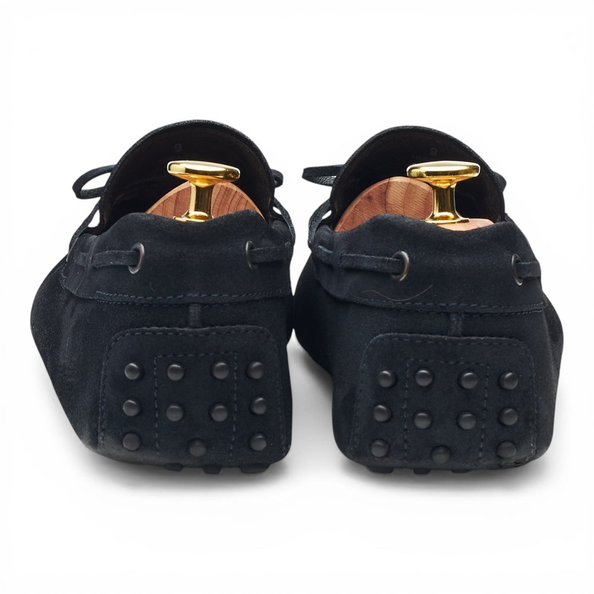 Gommino Navy Blue Suede Driving Loafers UK 9