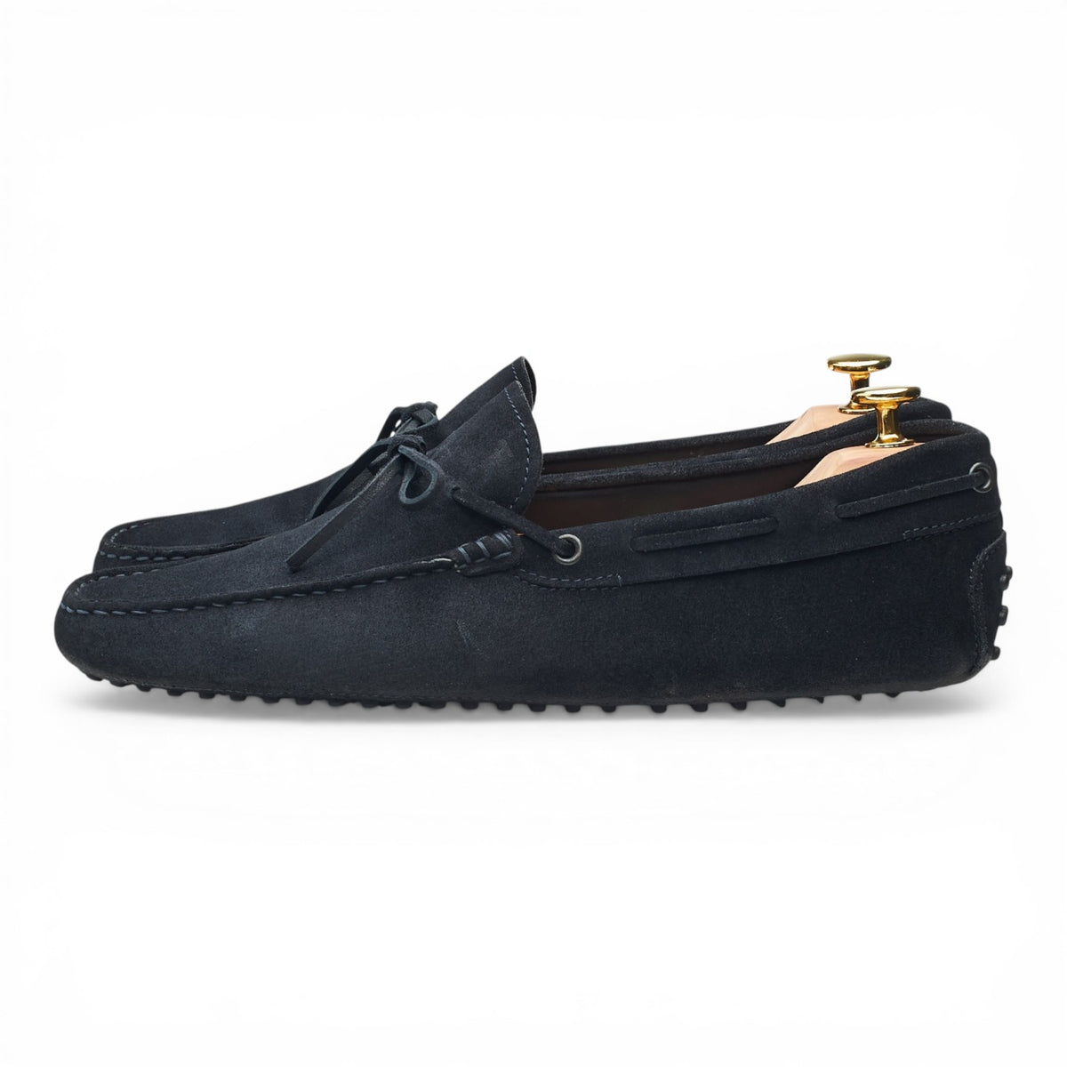 Gommino Navy Blue Suede Driving Loafers UK 9