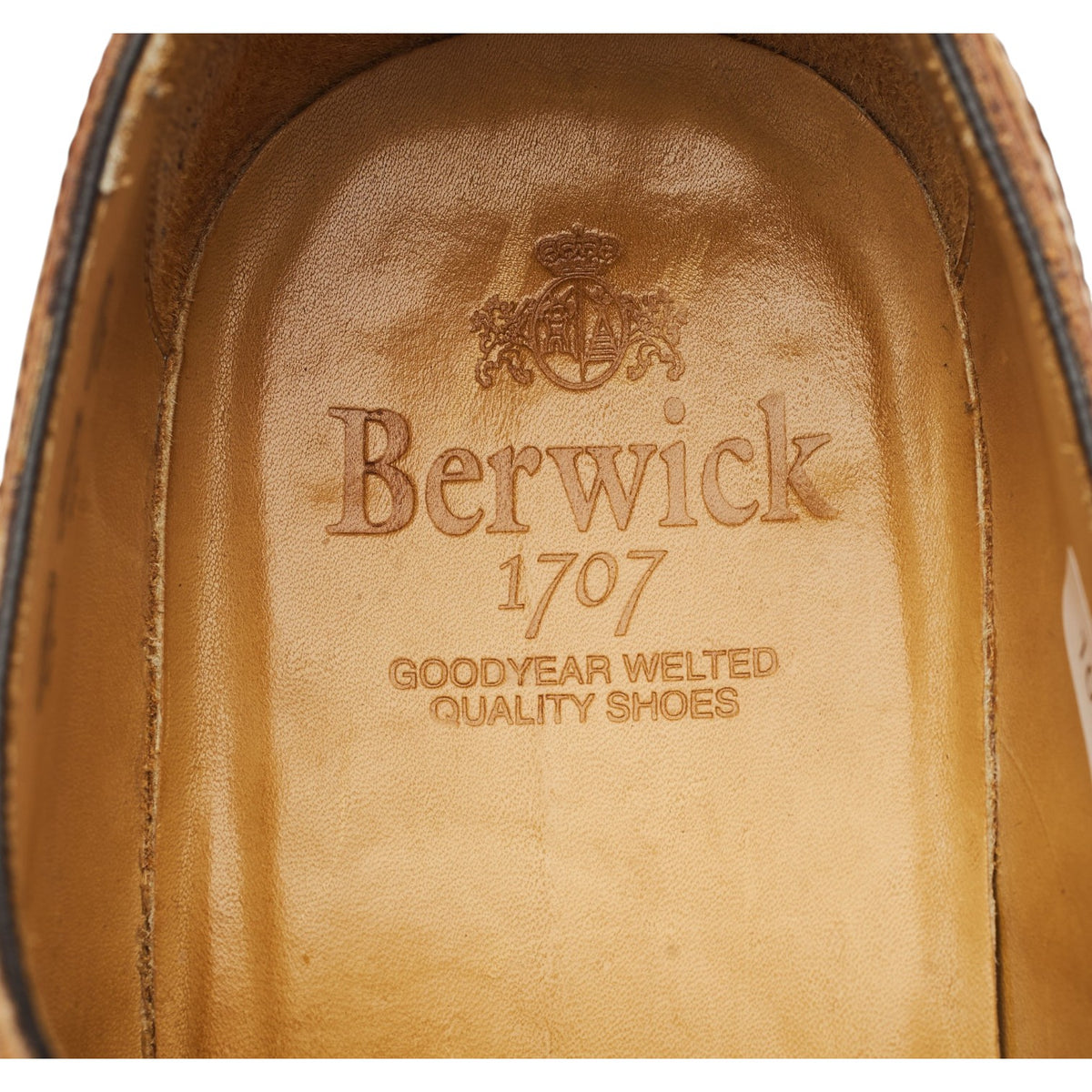 '67351' Tan Brown Leather Derby Brogues UK 9