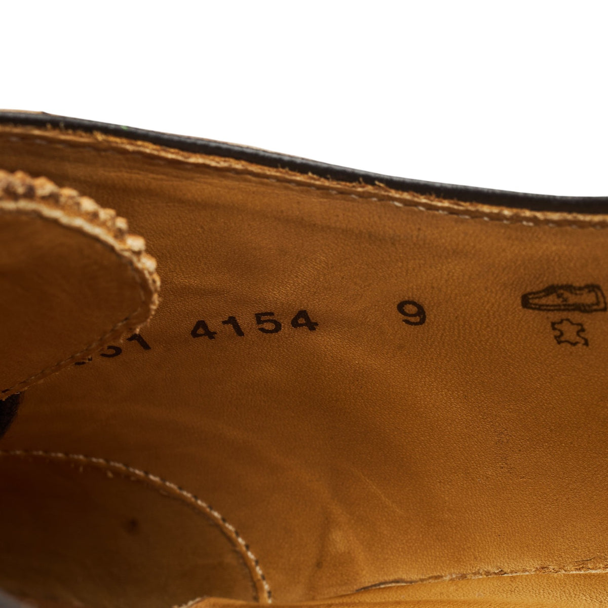 '67351' Tan Brown Leather Derby Brogues UK 9