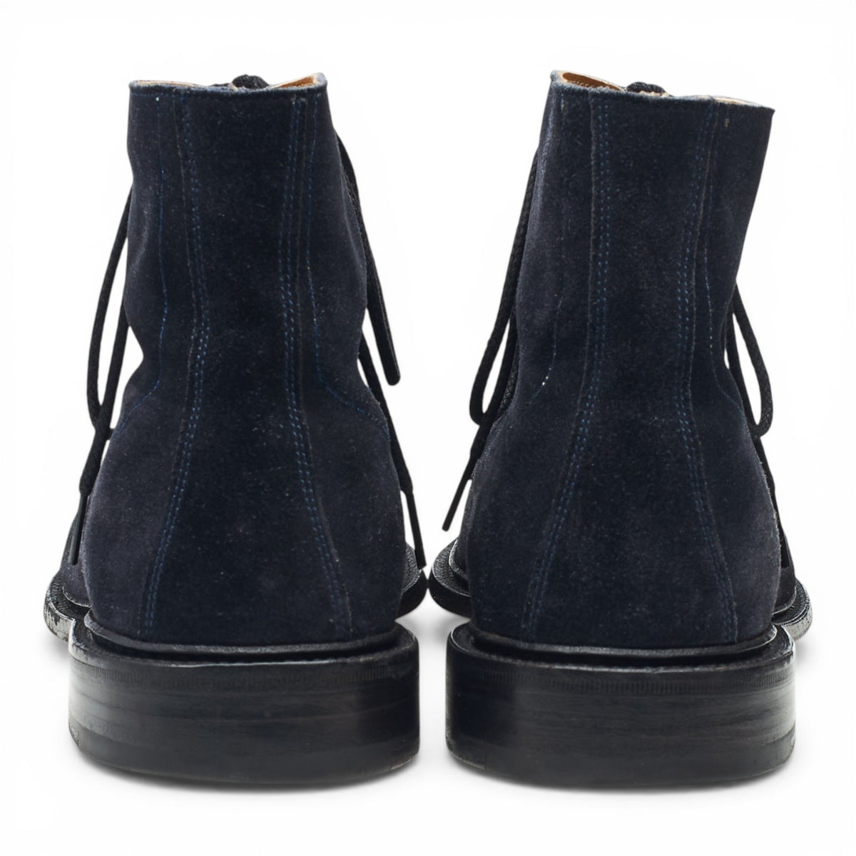 'Scott' Navy Blue Suede Cap Toe Boots UK 8