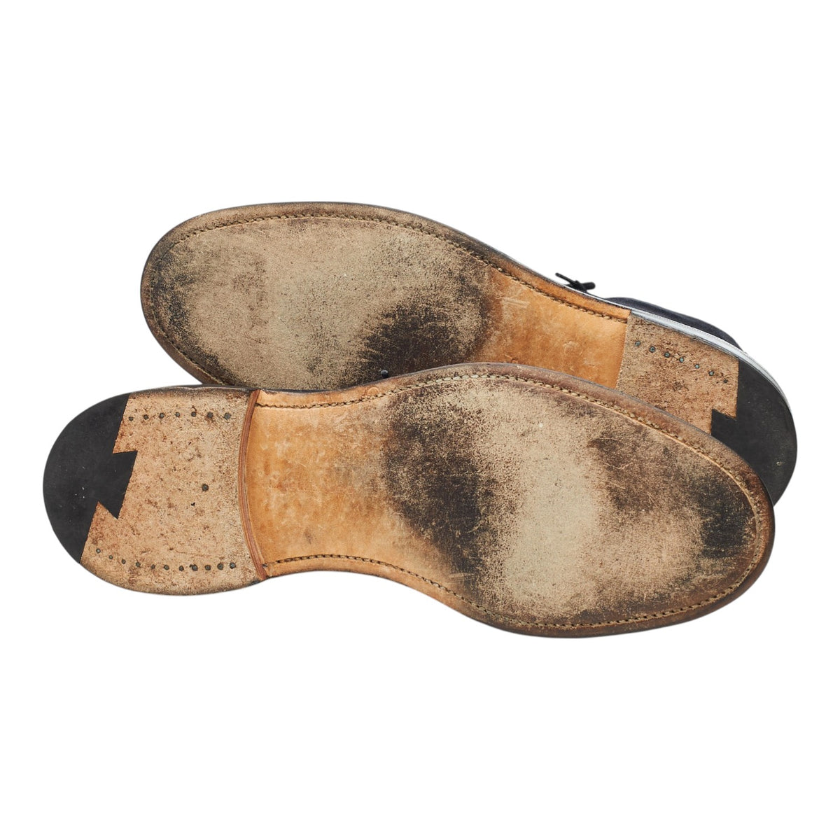 'Scott' Navy Blue Suede Cap Toe Boots UK 8