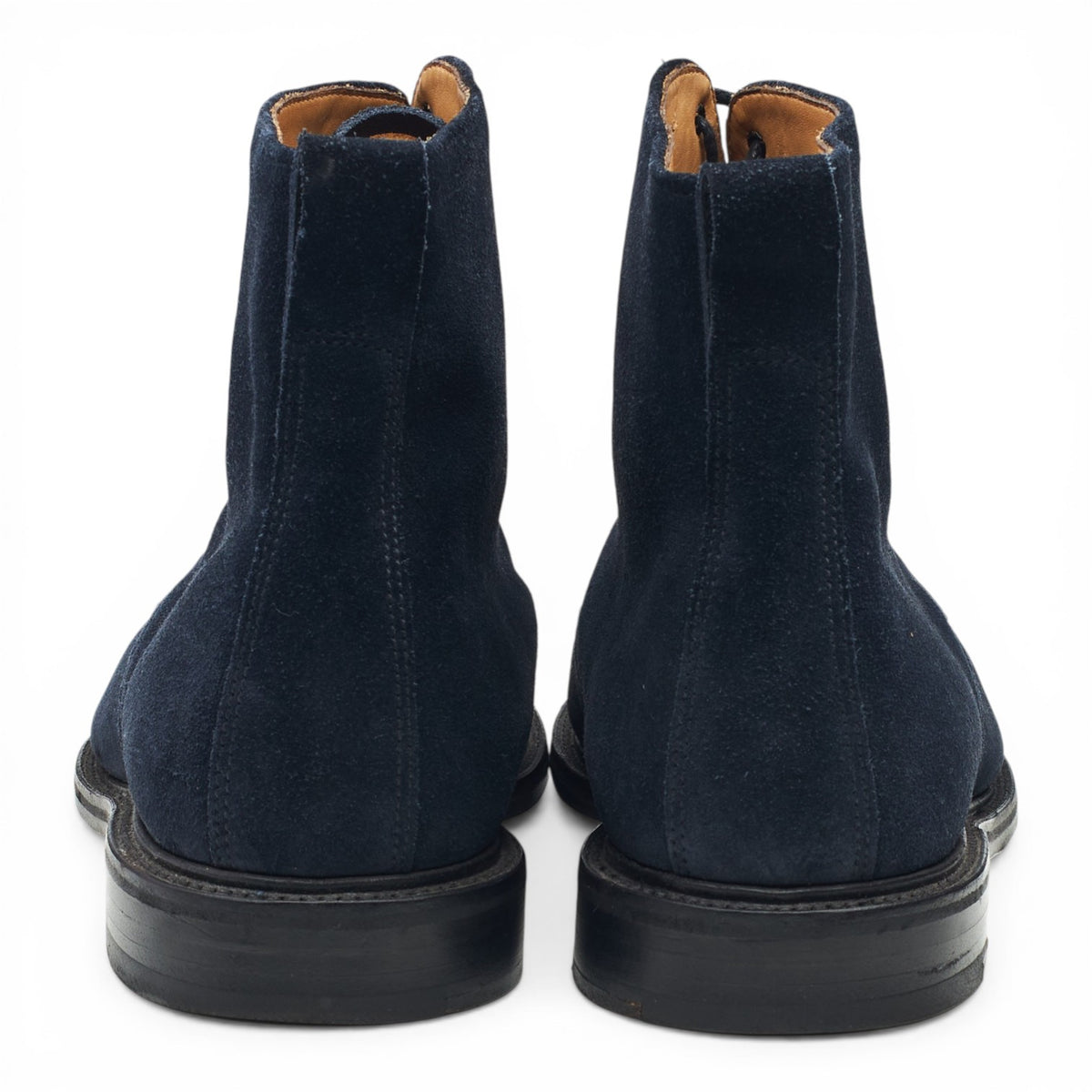 Navy Blue Suede Cap Toe Boots UK UK 10.5 F