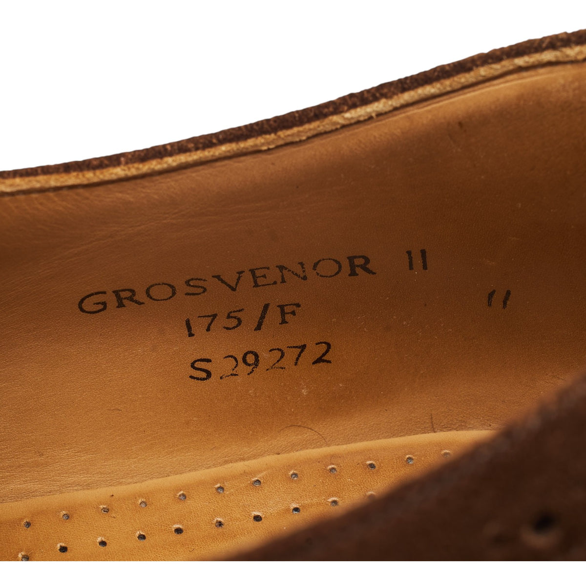 'Grosvenor II' Brown Suede Oxford Brogues UK 11 F