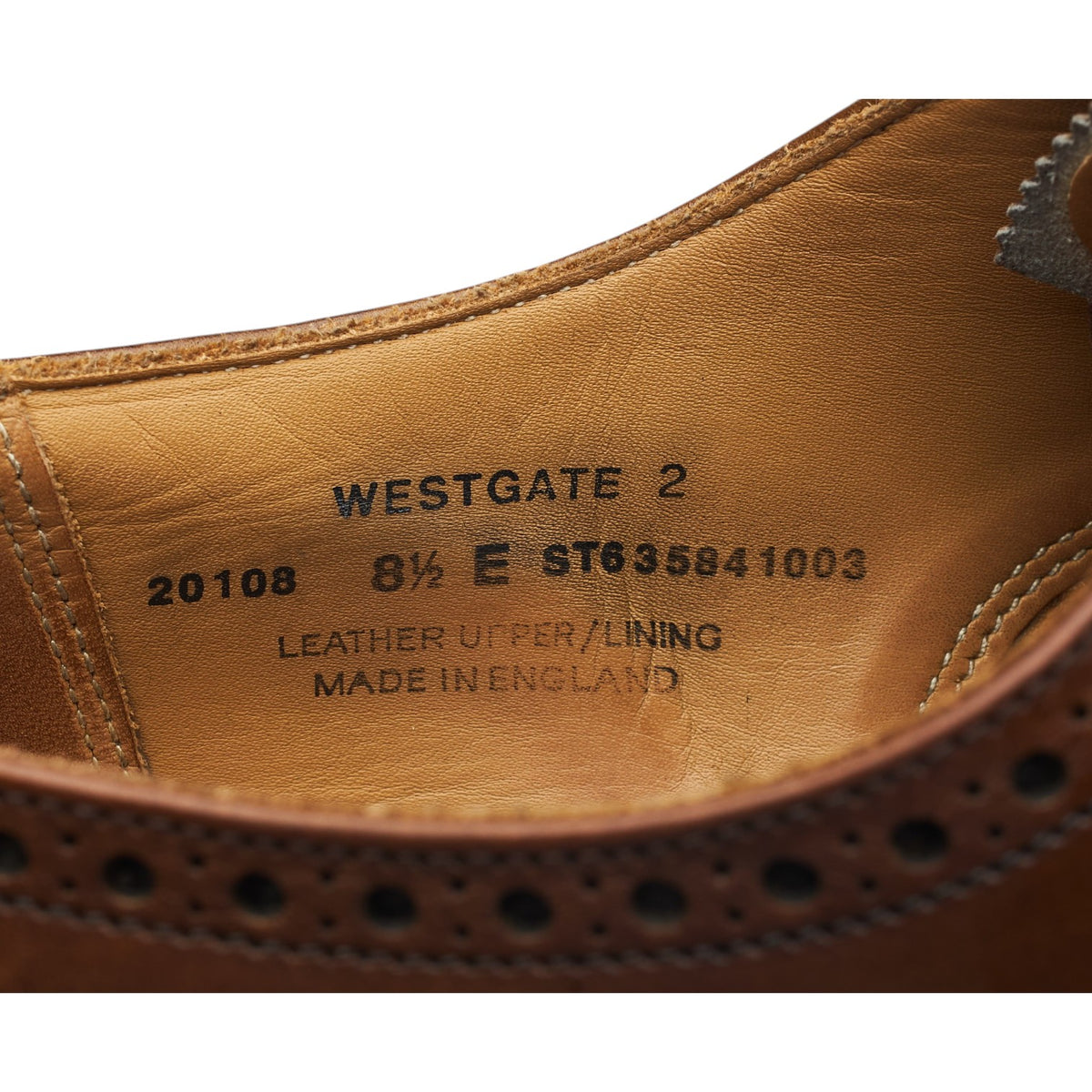 'Westgate 2' Dark Brown Leather Oxford Brogues UK 8.5 E