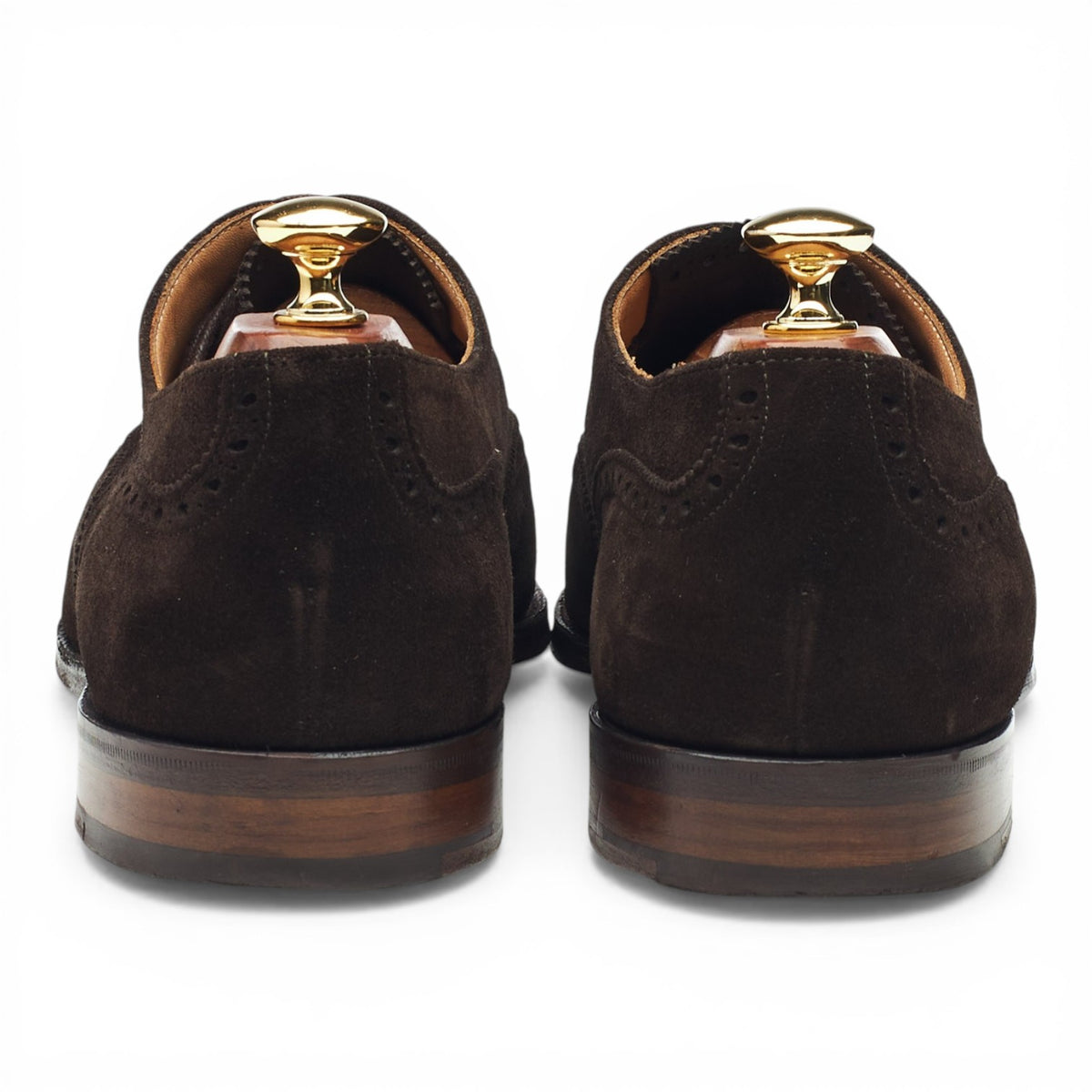 'Sidney' Dark Brown Suede Semi-Lined Oxford Brogues UK 8.5 G
