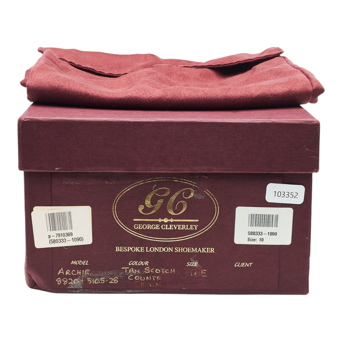 'Archie' Tan Brown Grain Leather Derby UK 10 E