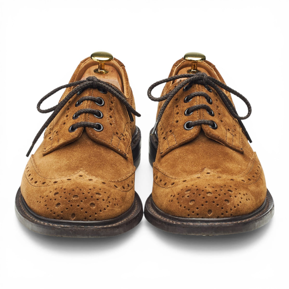 'Bourton' Snuff Brown Suede Derby Brogues UK 7.5