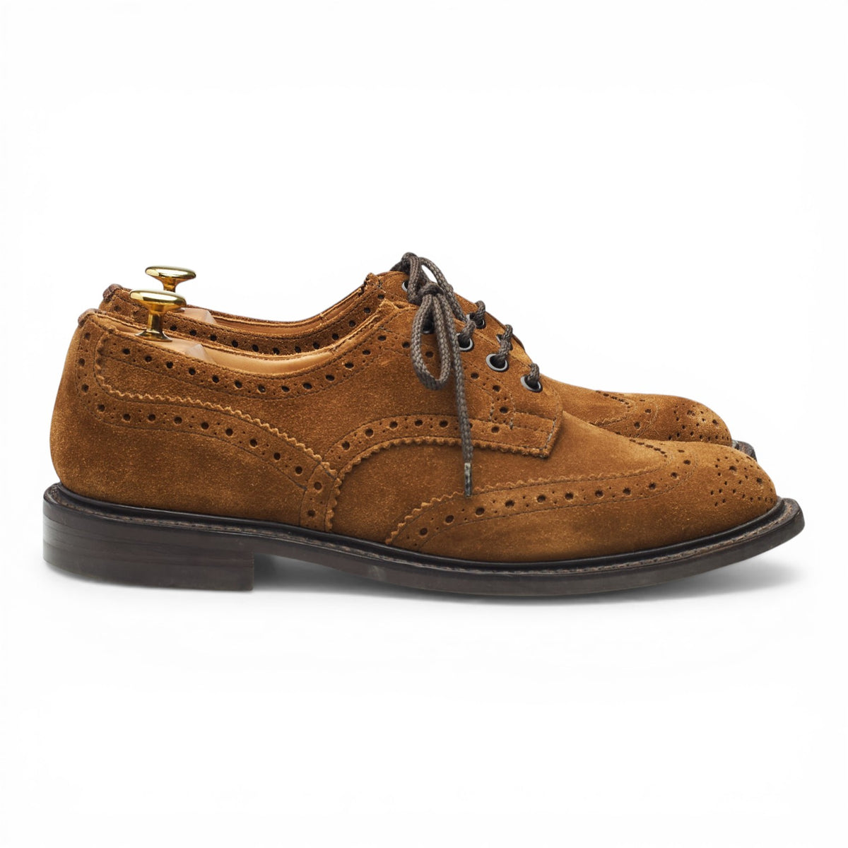 'Bourton' Snuff Brown Suede Derby Brogues UK 7.5