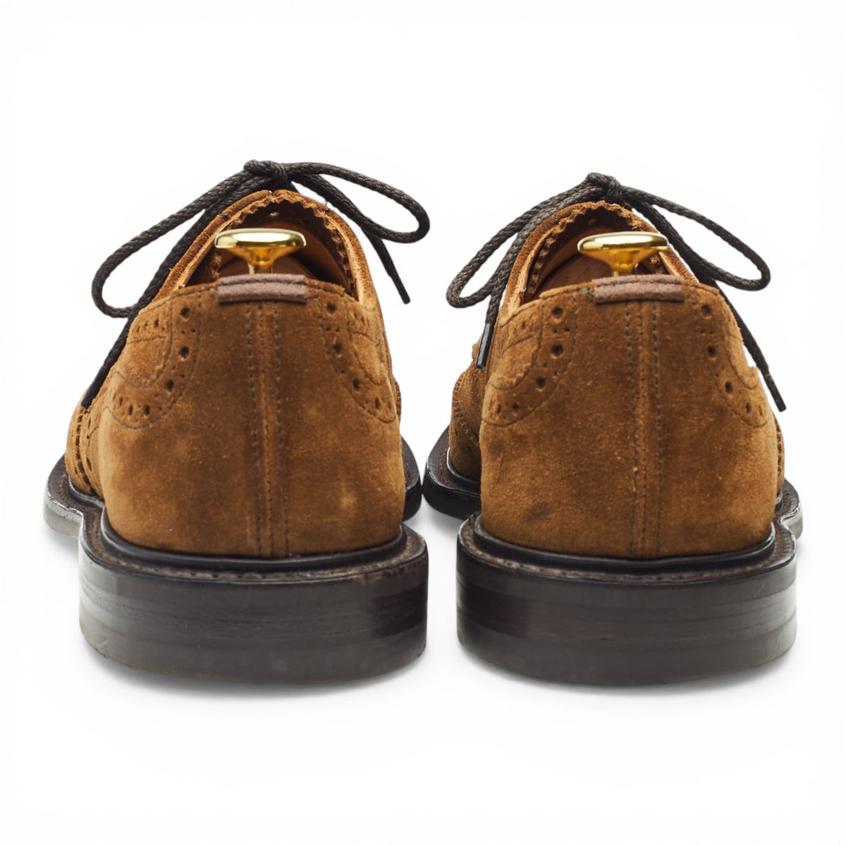 'Bourton' Snuff Brown Suede Derby Brogues UK 7.5