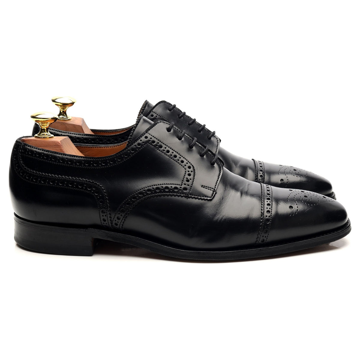 &#39;Supersonic&#39; Black Leather Derby Brogues UK 7.5 F