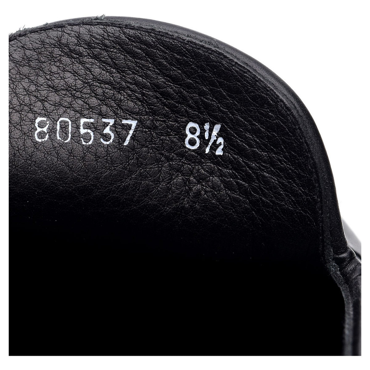 &#39;80537&#39; Black Leather String Loafers UK 8.5
