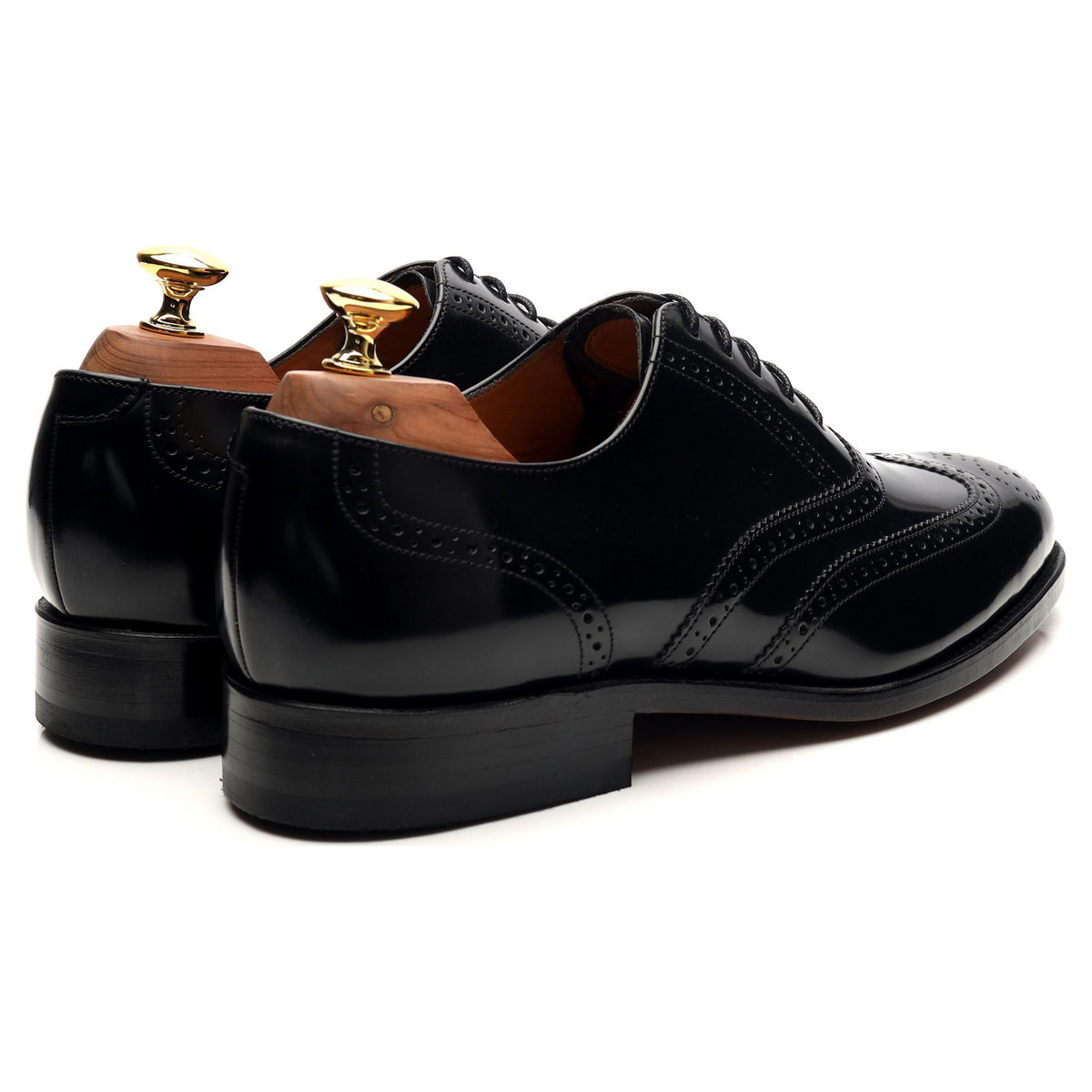 Black Leather Oxford Brogues UK 6.5 G