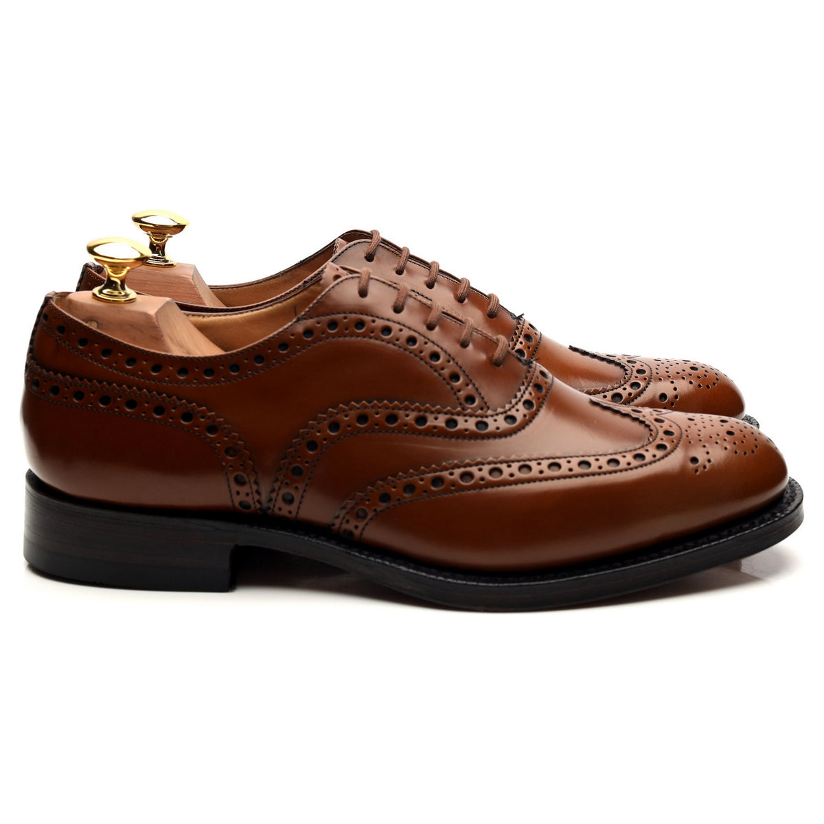 &#39;Burwood&#39; Brown Leather Oxford Brogues UK 6.5 G