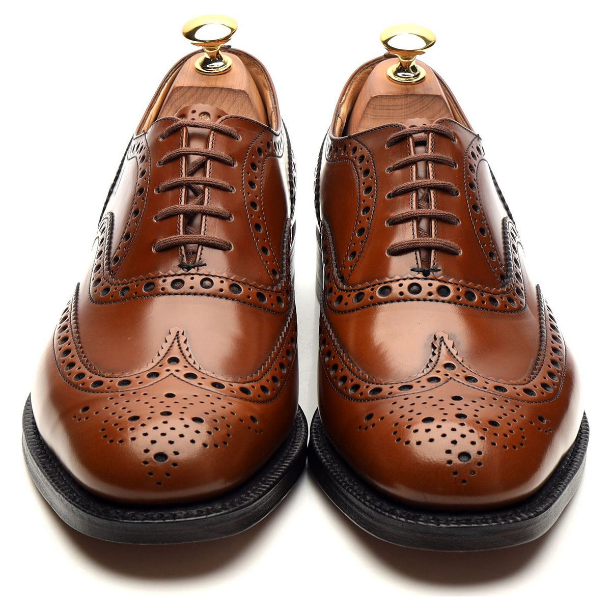 &#39;Burwood&#39; Brown Leather Oxford Brogues UK 6.5 G