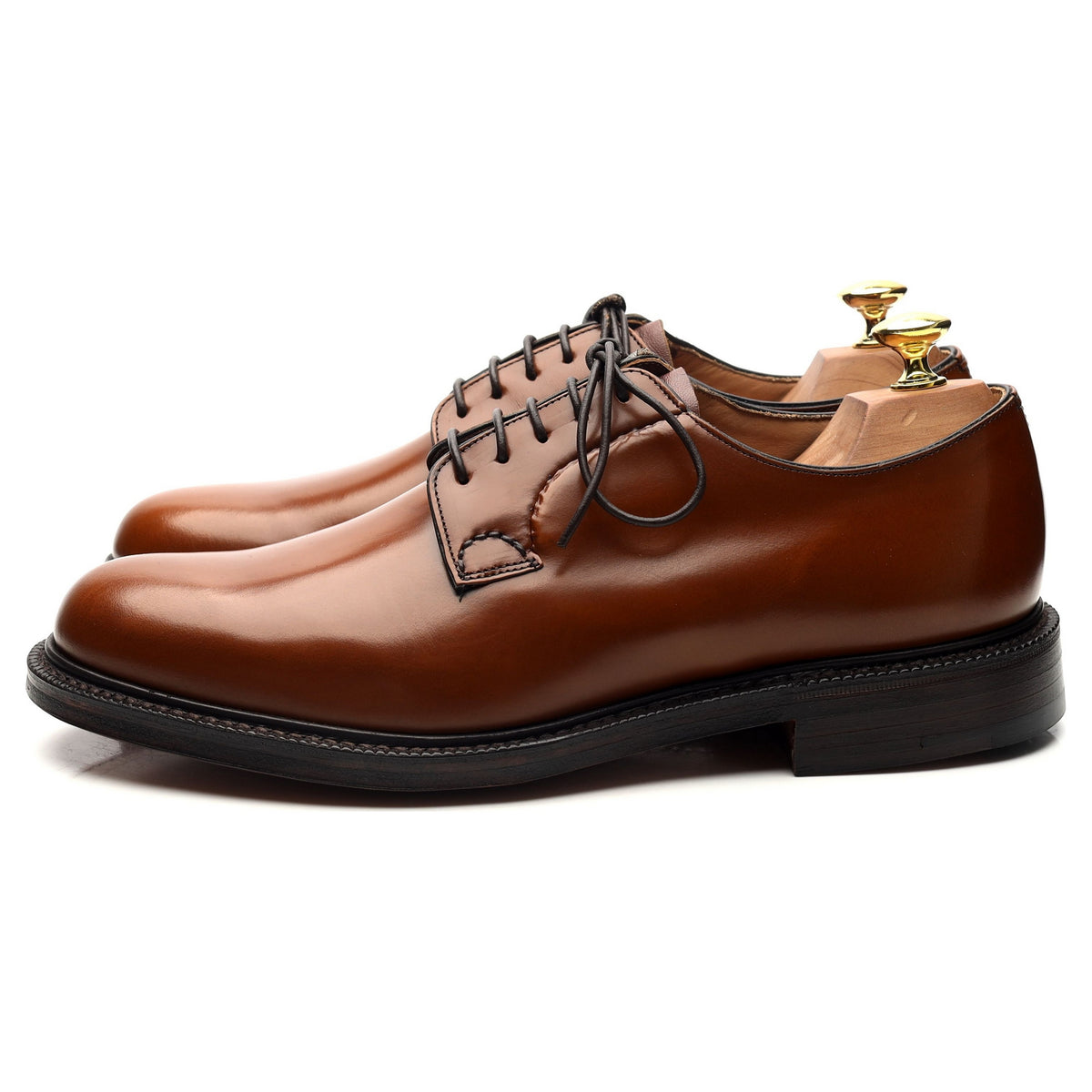 &#39;Shannon&#39; Brown Leather Derby UK 8 F