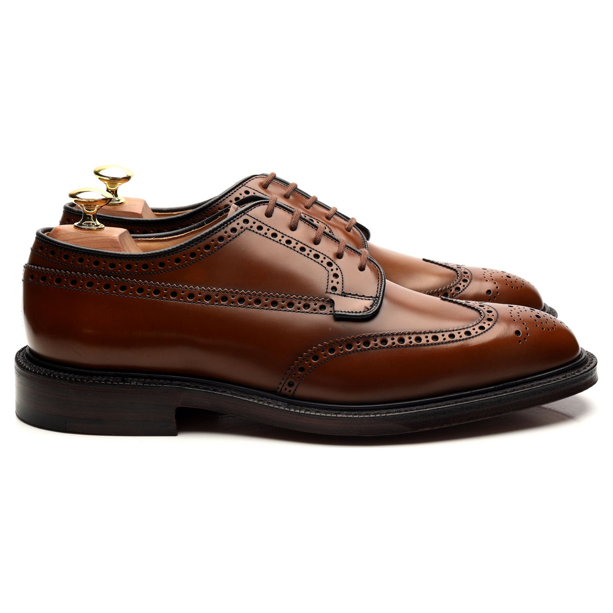 &#39;Grafton&#39; Brown Leather Derby Brogues UK 8 G