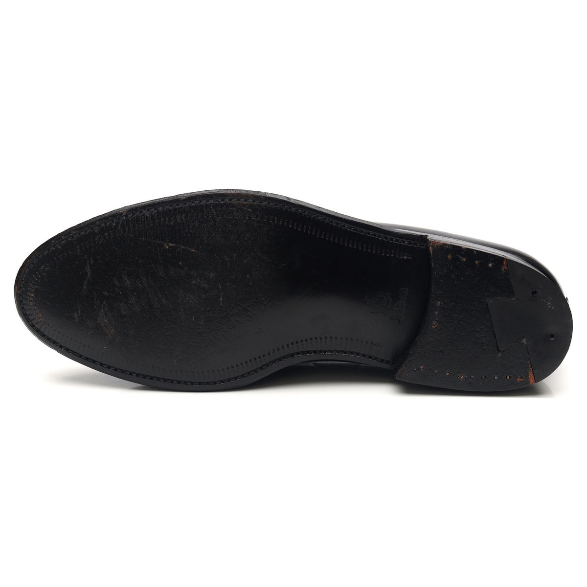 &#39;664&#39; Black Cordovan Leather Tassel Loafers UK 8 US 8.5