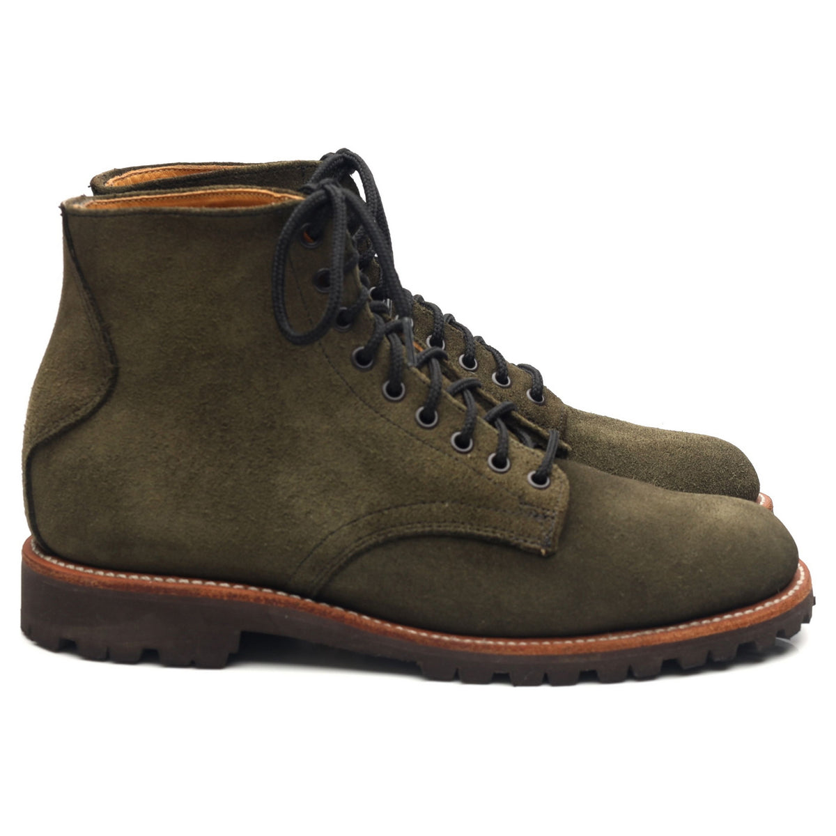 &#39;Eric&#39; Green Suede Boots UK 5 US 6