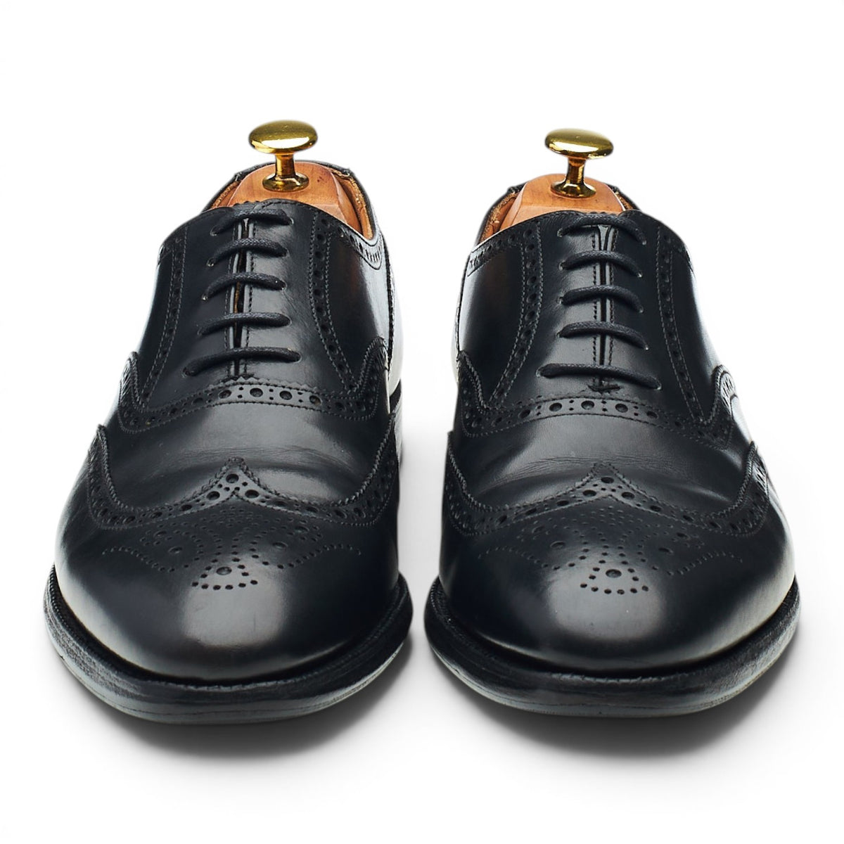 'Finsbury' Black Leather Oxford Brogues UK 8.5 E
