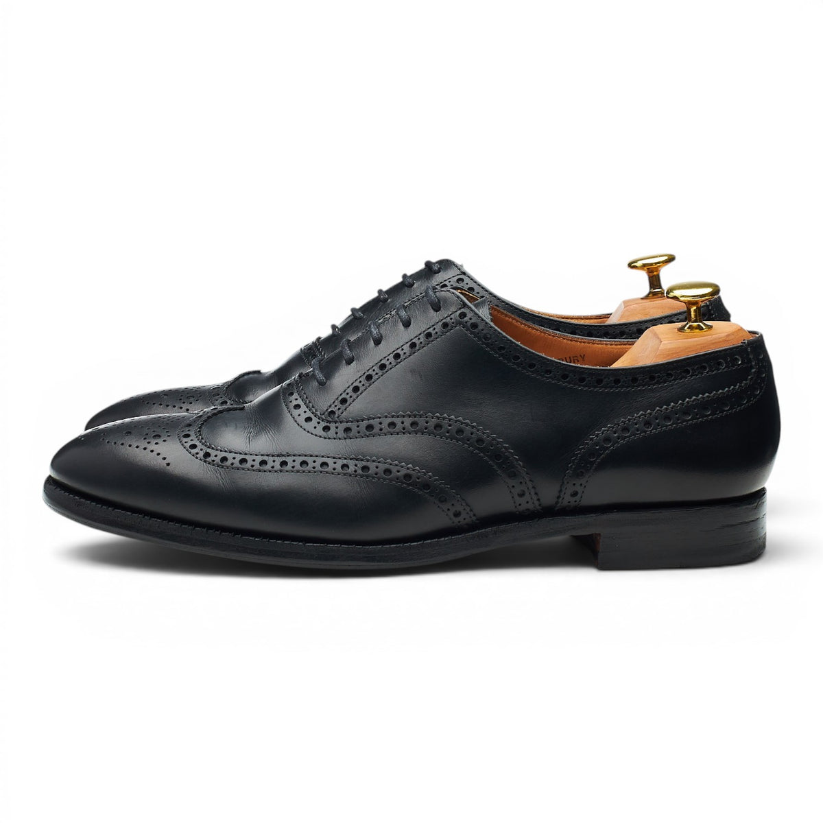 'Finsbury' Black Leather Oxford Brogues UK 8.5 E