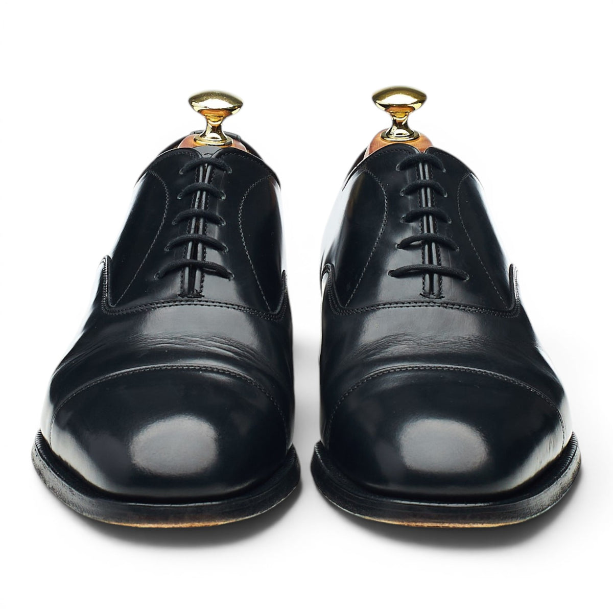'Epsom' Black Leather Oxford UK 7 F