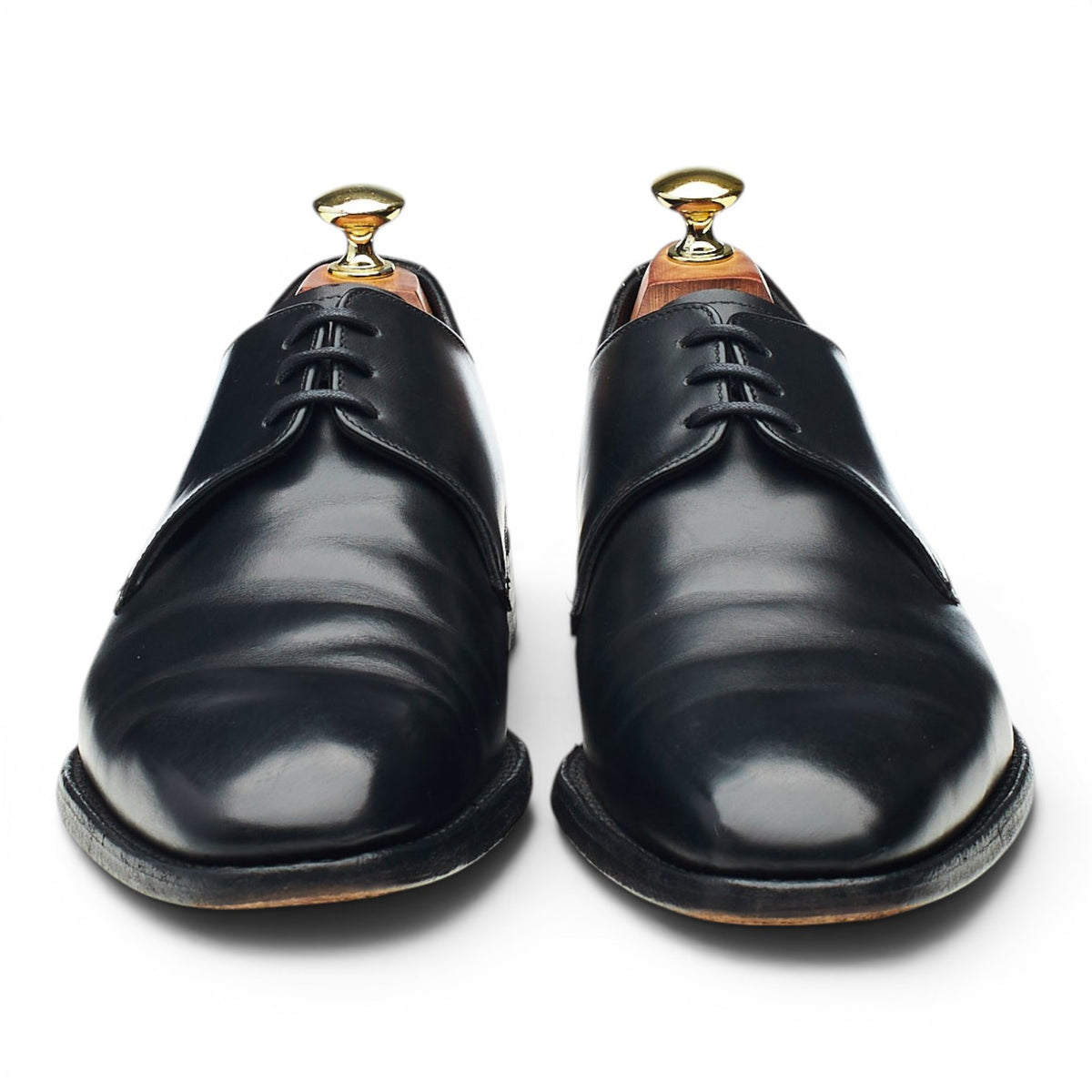 1880 'Cornwall' Black Leather Derby UK 7 E
