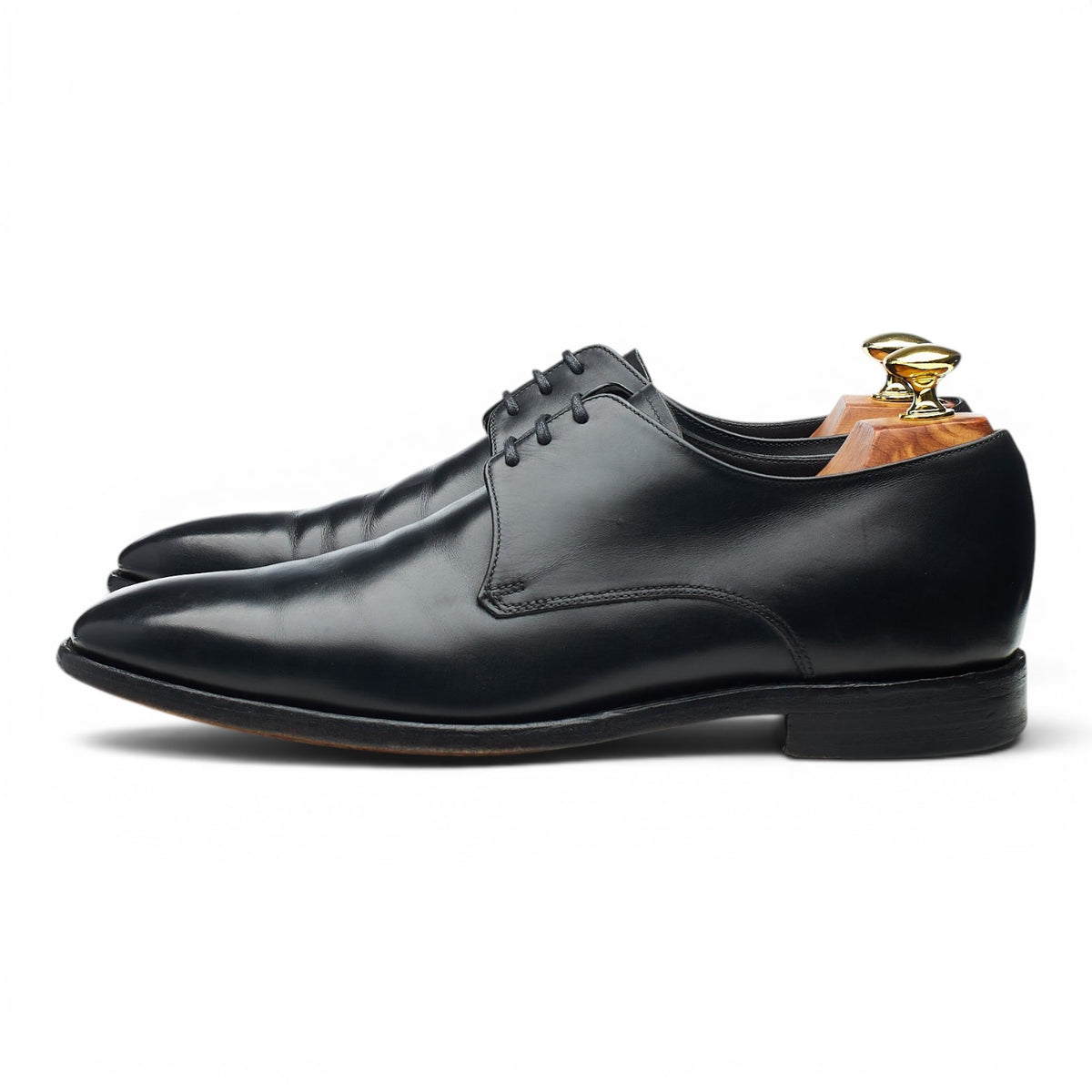 1880 'Cornwall' Black Leather Derby UK 7 E