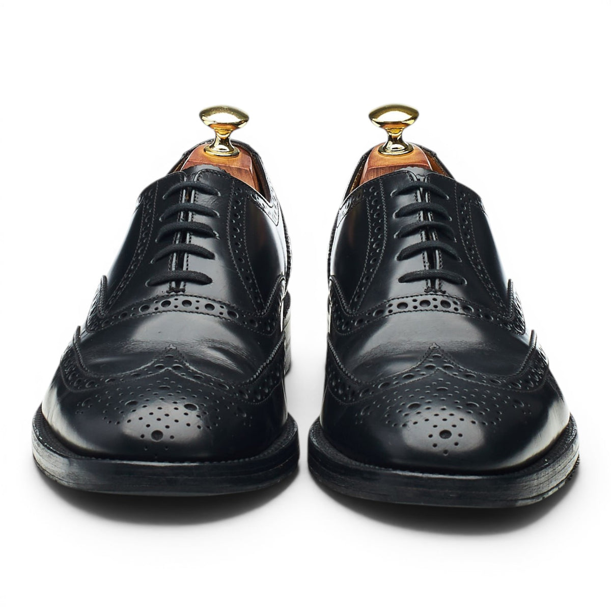 '202B' Black Leather Oxford Brogues UK 7.5 G
